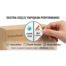 TeknoKapsül 2 Li Paket Parlak Kuşe Mat 1.hamur Etiket Toplam 50 Adet 25 Adet Parlak Kuşe 25 Adet Mat 1.hamur