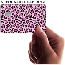 TeknoKapsül Pembe Leopar Kart Kaplama Kart Etiketi