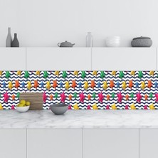 TeknoKapsül Mutfak Tezgah Arası Folyo Kaplama Folyosu Renkli Yıldızlar 60X500 cm
