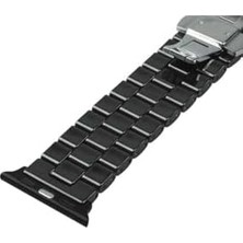 TeknoKapsül - 38MM 40MM 41MM 1/2/3/4/5/6/se/se2/7/8/9 Krd-15 Metal Kordon Beyaz