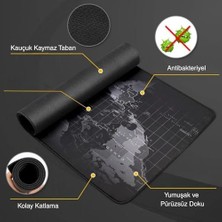 TeknoKapsül Mouse Pad 30X60 cm Kaymaz Kauçuk Tabanlı Dünya Haritası Büyük Boy Klavye Mouse Altlığı Er