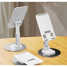 TeknoKapsül Katlanabilir Telefon Tablet Tutucu Stand, 360 Derece Dönebilen Ayarlanabilir Masaüstü Tel Tutucu