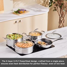 TeknoKapsül 5ply Powersteel 316+ 7 Parça Tencere Seti