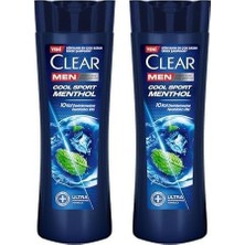 TeknoKapsül Clear Men Kepeğe Karşı Etkili Şampuan Menthol 350 ml 2li Paket
