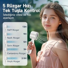 TeknoKapsül BWFN22 Turbo El Vantilatörü Mini Fan Vantilatör Katlanabilir 3’ü 1 Arada Taşınabilir Fan 5 Kademeli