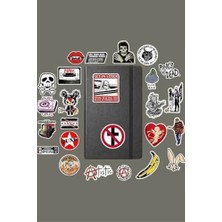 TeknoKapsül Punk Rock Metal Paketi/bullet Journal Defter Çıkartma Ajanda Laptop Etiket, 568476168798466