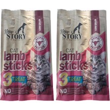 TeknoKapsül New Ödül Maması, Kuzu Etli Stick, 3'lü Paket, Yumuşak, Yetişkin Kediler Için 2li Paket