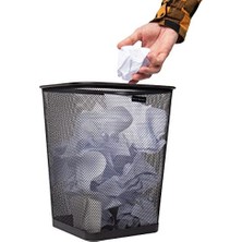 TeknoKapsül Reader Mesh Kovası, Atık Kağıt Sepeti, Kare, Ofis, Metal Örgü, 9.8 "u x 9.8" G x 12.25" H, 4'lü