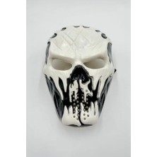 TeknoKapsül Bayramı Halloween Dark Fang Maske Siyah Beyaz