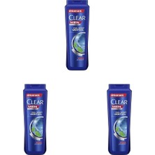 TeknoKapsül Clear Men Erkek Şampuan Menthol Kepeğe Karşı Etkili 600 ml 3lü Paket