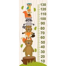 TeknoKapsül Çocuk Odası Bebek Odası Hayvanlar Boy Cetveli Boy Ölçer