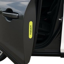 TeknoKapsül Reflektif Araç Kapı Uyarı Stickerı 2'li Set – Gece Görünür Güvenlik Bandı | Yapışkanlı, Suya Dayanı