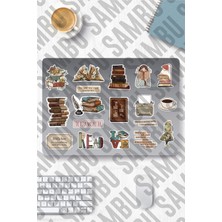 TeknoKapsül Biblichor Temalı Etiket Seti - Kitap - Laptop Notebook Telefon