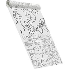 TeknoKapsül Sinaticaret Dinazorlar Devri Boyama Kağıdı Rulosu, 5 Metre x 45 Cm, Sevimli Dinazorlar Temalı, Çocu