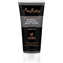 TeknoKapsül Shea Moisture Afrika Siyah Sabun Bambu Odun Kömürü Vücut Ovma Pul Pul Pul Pul, 6 Ons