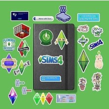 TeknoKapsül Sims Paketi/bullet Journal Defter Çıkartma Ajanda Laptop Etiket
