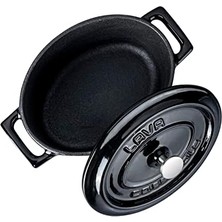 TeknoKapsül Metal Oval Mini Tencere, Siyah