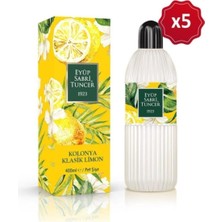 TeknoKapsül Klasik Limon Kolonyası 80 Derece Pet Şişe 400 ml x 5 Adet