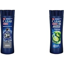 TeknoKapsül Clear Men 3 In 1 Şampuan & Duş Jeli Arındırıcı Kömür Saç Yüz Vücut Için Clear Men Kepeğe Karşı E