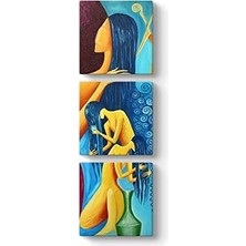 TeknoKapsül Altın Tablosu 40 x 126-3 Parçalı