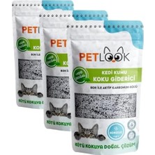 TeknoKapsül Petlook Kumu Koku Aktif Karbon Katkılı Kokusuz 300 gr (Kokusuz) (3 Paketi)