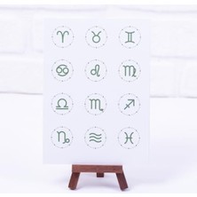 TeknoKapsül Burçlar Yeşil Sticker Seti, A5 2 Sayfa