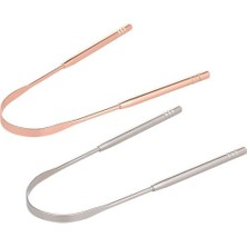 TeknoKapsül Dil Temizleyici Aparat, Paslanmaz Dil Kazıyıcı,dil Temizleyici. Metal Mix Set (Metal-Gold Mi̇x)
