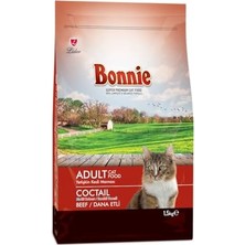 TeknoKapsül Bonnie Sığır Etli, Yetişkin, Renkli Taneli Maması, 1.5 kg