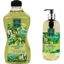 TeknoKapsül Doğal Zeytinyağlı Sıvı Sabun Ayvalık Zeytin Çiçeği 1500 ml 500 ml