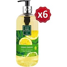 TeknoKapsül Doğal Zeytinyağlı Sıvı Sabun Çeşme Limonu 500 ml x 6 Adet