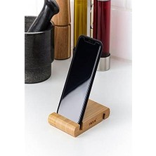 TeknoKapsül Bergenes Ahşap Bambu Cep Telefonu Tablet Tutucu Stand