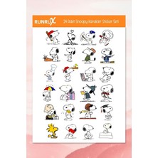 TeknoKapsül Snoopy Karakter Temalı Etiket Seti - Ajanda, Defter, Laptop, Telefon,
