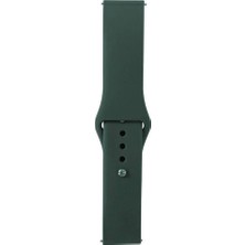 TeknoKapsül (5019) Yeşil Band Serisi 20MM Klasik Kordon Silikon Strap Kayış- Yeşil Gt2 42MM