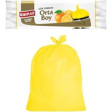 TeknoKapsül Mandarin Kokulu Orta Boy Poşeti 15'li 55X60 Cm, Sızdırmaz Yırtılmaz, Kötü Koku Karşıtı Kokul