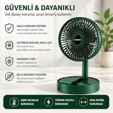 TeknoKapsül Masaüstü Şarjlı Vantilatör Katlanabilir Taşınabilir Fan – 3 Kademeli Hız, USB Şarjlı, Uzun Pil Ömrü