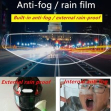 TeknoKapsül Motosiklet Kaskı Yağmur Kaydırıcı Film, Anti Sis Su Geçirmez Koruyucu, Evrensel Uyumlu Tam, Yarı