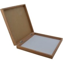 TeknoKapsül Orta Boy Metal Ingiliz Satranç Takımı Antik Rustik Desenli Sandıklı Mdf Tahtası (36X36X6 Cm.)
