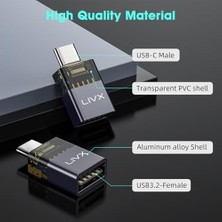 TeknoKapsül Type C To Usb3.2 Çevirici Dönüştürücü Otg 10GBPS 60W Hızlı Şarj Veri Aktarımı Otgdm