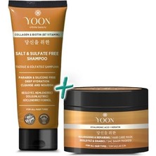 TeknoKapsül Yoon 2'li Vegan Tuzsuz Şampuan & Saç Bakım Maskesi 250ML, Hyaluronik Asit, Keratin, Kolajen Biot