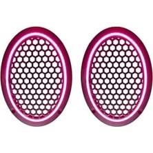 TeknoKapsül Neon Işıklı (6x9) Inç Kaliteli Plastik Hoparlör Midrange Kapağı - 2 Adet - Pembe