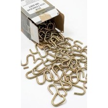 TeknoKapsül S Kanca Seti - 100 Adet, Çok Amaçlı Metal Askı, Mutfak Gereçleri, Banyo Düzenleyici, Şık Pirinç