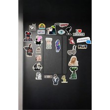 TeknoKapsül Billie Eilish Paketi/bullet Journal Defter Çıkartma Ajanda Laptop Etiket