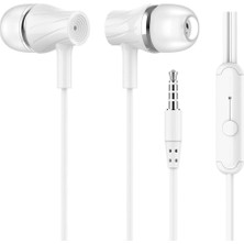 TeknoKapsül 3.5mm Kulaklık, Beyaz Kulak Içi Kablolu Kulaklık