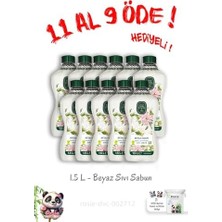TeknoKapsül 11 Al 9 Öde Doğal Zeytinyağlı Sıvı Beyaz Sabun 1.5 L Rosie Hediye