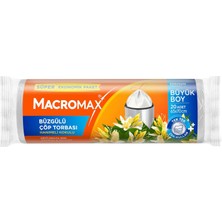 TeknoKapsül Macro Büzgülü Torbası Büyük Boy (65X70CM) Hanımeli Kokulu 20 Adet Süper Ekonomik Paket