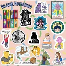 TeknoKapsül Bojack Horseman Seti | Laptop Notebook Telefon Etiket Journal