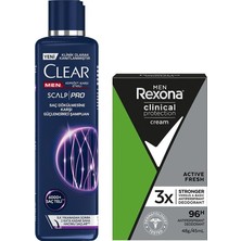 TeknoKapsül Men Clinical Protection Erkek Stick Deodorant Fresh 45 ml + Clear Men Scalp