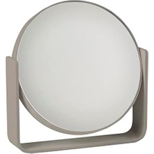 TeknoKapsül Ume Masa Aynası, Büyütmeli Kozmetik Aynası, 5 Katlı, Çap 19 Cm, Yükseklik 19,5 Cm, Boz Kahverengi