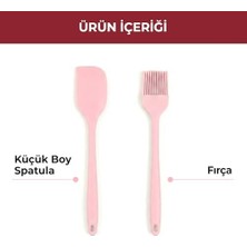 TeknoKapsül Pikas Silikon Spatula Seti 5’li - Çırpıcılı, Yapışmaz Tava Uyumlu, Dayanıklı Mutfak Seti (Pembe)