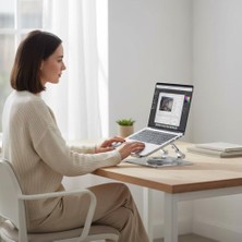TeknoKapsül Notebook Laptop Uyumlu 360 Derece Dönen Stand, Ayarlanabilir Laptop Tutucu, Sağlam Tabanlı, Yüks